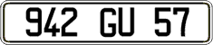 French license plate, FNI