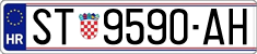 License plate of Croatia, Regular plates