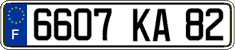 French license plate, FNI