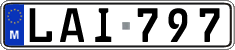 License plate of Malta, Regular plates (ABC 123)