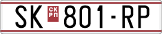 License plate of North Macedonia, Regular plates (1993)