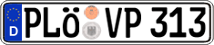 German license plate, Regular plates