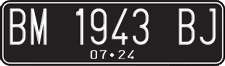 License plate of Indonesia, Adi avtomobil nömrələri