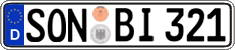 German license plate, Regular plates