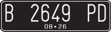 License plate of Indonesia, Regular plates