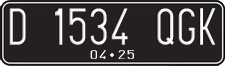 License plate of Indonesia, Regular plates