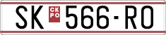 License plate of North Macedonia, Regular plates (1993)