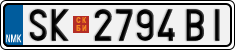 License plate of North Macedonia, Regular plates (2012)