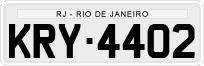 License plate of Brazil, Private owners (1990)