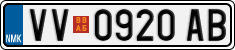 License plate of North Macedonia, Regular plates (2012)