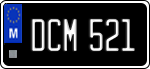 License plate of Malta, Oldtimers (ABC 123)