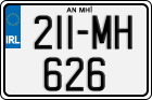 License plate of Ireland, Regular plates