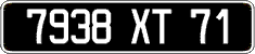 French license plate, FNI