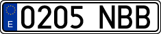 License plates of Spain, Ordinary (2000)