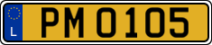 License plate of Luxembourg, 2003 year system