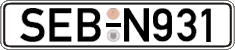 German license plate, Regular plates
