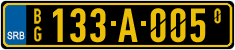 License plate of Serbia, Diplomatic