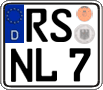 German license plate, Regular plates