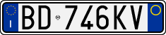License plate of Italy, Cars (1994 year series)