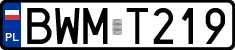 License plates of Poland, Regular car plates
