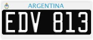 License plate of Argentina, Cars (1995, ABC 123)