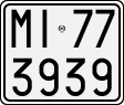 License plate of Italy, Motorcycles (1927 year series)