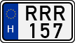 license plates of Hungary, Cars (1990)