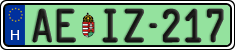 license plates of Hungary, Regular plates (2022)
