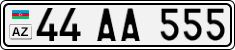License plate of Azerbaijan, Cars