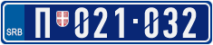License plate of Serbia, Police