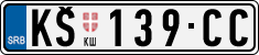 License plate of Serbia, Cars