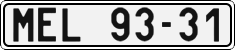License plate of the Czech Republic, Cars (1960)