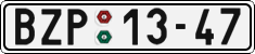 License plate of the Czech Republic, Cars (1960)