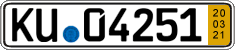 German license plate, Short-term transit plates