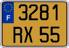 French license plate, FNI