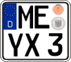 German license plate, Regular plates