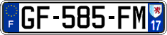 French license plate, SIV (ordinary)