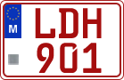 License plate of Malta, Regular plates (ABC 123)