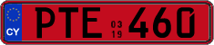 License plate of Cyprus, Rental cars