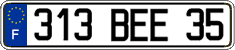 French license plate, FNI