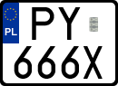 License plates of Poland, Special vehicles and motorcycles