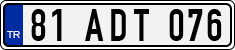 License plate of Turkey, Regular plates