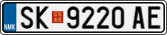 License plate of North Macedonia, Regular plates (2012)