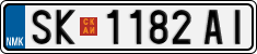 License plate of North Macedonia, Regular plates (2012)