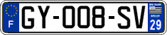 French license plate, SIV (ordinary)