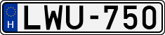 license plates of Hungary, Cars (1990)