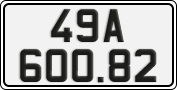 License plate of Vietnam, Cars
