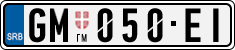 License plate of Serbia, Cars
