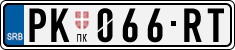 License plate of Serbia, Cars