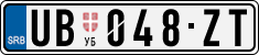 License plate of Serbia, Cars